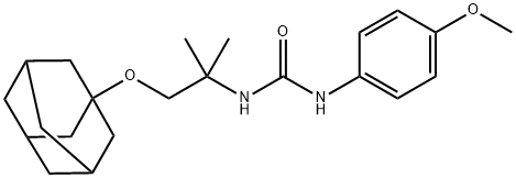 1-[1-(1-adamantyloxy)-2-methylpropan-2-yl]-3-(4-methoxyphenyl)urea Struktur