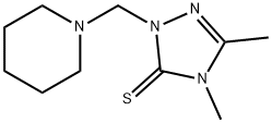 4,5-dimethyl-2-(piperidin-1-ylmethyl)-1,2,4-triazole-3-thione Struktur