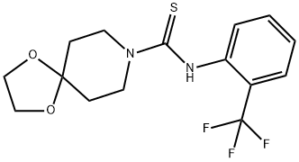 N-[2-(trifluoromethyl)phenyl]-1,4-dioxa-8-azaspiro[4.5]decane-8-carbothioamide Struktur