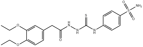 1-[[2-(3,4-diethoxyphenyl)acetyl]amino]-3-(4-sulfamoylphenyl)thiourea Struktur