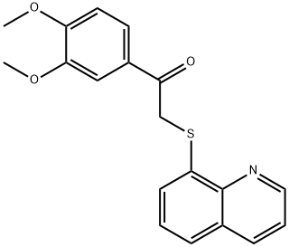 1-(3,4-dimethoxyphenyl)-2-quinolin-8-ylsulfanylethanone Struktur