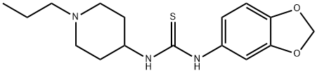 1-(1,3-benzodioxol-5-yl)-3-(1-propylpiperidin-4-yl)thiourea Struktur