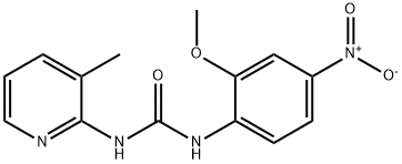 1-(2-methoxy-4-nitrophenyl)-3-(3-methylpyridin-2-yl)urea Struktur