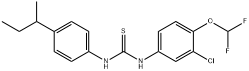 1-(4-butan-2-ylphenyl)-3-[3-chloro-4-(difluoromethoxy)phenyl]thiourea Struktur