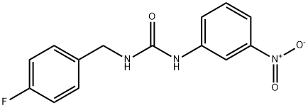 1-[(4-fluorophenyl)methyl]-3-(3-nitrophenyl)urea Struktur