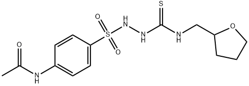 N-[4-[(oxolan-2-ylmethylcarbamothioylamino)sulfamoyl]phenyl]acetamide Struktur