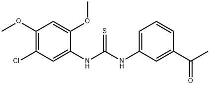 1-(3-acetylphenyl)-3-(5-chloro-2,4-dimethoxyphenyl)thiourea Struktur