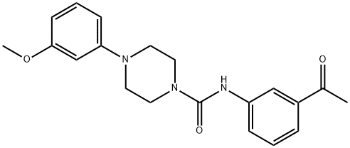 N-(3-acetylphenyl)-4-(3-methoxyphenyl)piperazine-1-carboxamide Struktur