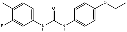 1-(4-ethoxyphenyl)-3-(3-fluoro-4-methylphenyl)urea Struktur