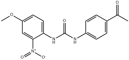 1-(4-acetylphenyl)-3-(4-methoxy-2-nitrophenyl)urea Struktur