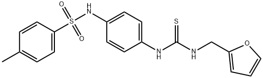 1-(furan-2-ylmethyl)-3-[4-[(4-methylphenyl)sulfonylamino]phenyl]thiourea Struktur