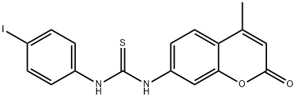 1-(4-iodophenyl)-3-(4-methyl-2-oxochromen-7-yl)thiourea Struktur