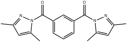 [3-(3,5-dimethylpyrazole-1-carbonyl)phenyl]-(3,5-dimethylpyrazol-1-yl)methanone Struktur