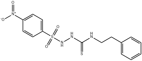 1-[(4-nitrophenyl)sulfonylamino]-3-(2-phenylethyl)thiourea Struktur