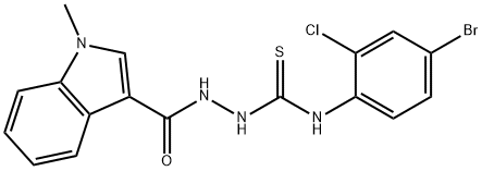 1-(4-bromo-2-chlorophenyl)-3-[(1-methylindole-3-carbonyl)amino]thiourea Struktur