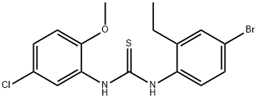 1-(4-bromo-2-ethylphenyl)-3-(5-chloro-2-methoxyphenyl)thiourea Struktur