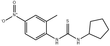 1-cyclopentyl-3-(2-methyl-4-nitrophenyl)thiourea Struktur