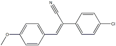 (Z)-2-(4-chlorophenyl)-3-(4-methoxyphenyl)prop-2-enenitrile Struktur