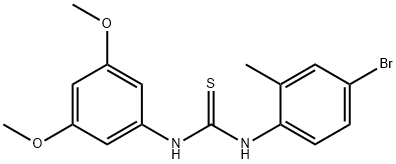 1-(4-bromo-2-methylphenyl)-3-(3,5-dimethoxyphenyl)thiourea Struktur