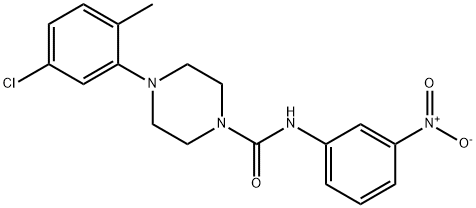 4-(5-chloro-2-methylphenyl)-N-(3-nitrophenyl)piperazine-1-carboxamide Struktur