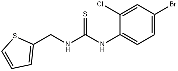 1-(4-bromo-2-chlorophenyl)-3-(thiophen-2-ylmethyl)thiourea Struktur