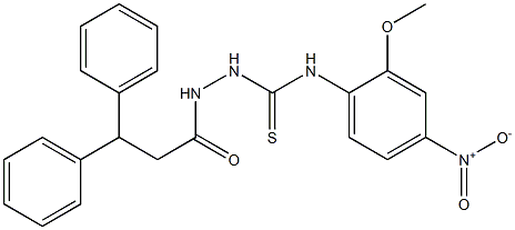 1-(3,3-diphenylpropanoylamino)-3-(2-methoxy-4-nitrophenyl)thiourea Struktur