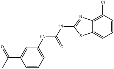 1-(3-acetylphenyl)-3-(4-chloro-1,3-benzothiazol-2-yl)urea Struktur