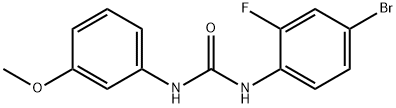 1-(4-bromo-2-fluorophenyl)-3-(3-methoxyphenyl)urea Struktur