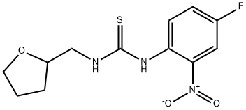 1-(4-fluoro-2-nitrophenyl)-3-(oxolan-2-ylmethyl)thiourea Struktur