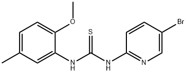 1-(5-bromopyridin-2-yl)-3-(2-methoxy-5-methylphenyl)thiourea Struktur