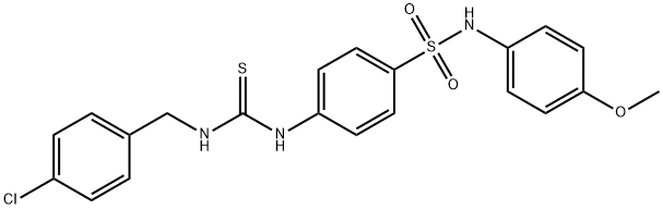 1-[(4-chlorophenyl)methyl]-3-[4-[(4-methoxyphenyl)sulfamoyl]phenyl]thiourea Struktur