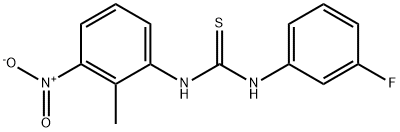 1-(3-fluorophenyl)-3-(2-methyl-3-nitrophenyl)thiourea Struktur