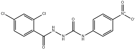 1-[(2,4-dichlorobenzoyl)amino]-3-(4-nitrophenyl)urea Struktur