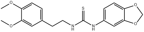 1-(1,3-benzodioxol-5-yl)-3-[2-(3,4-dimethoxyphenyl)ethyl]thiourea Struktur