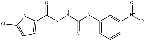 1-[(5-chlorothiophene-2-carbonyl)amino]-3-(3-nitrophenyl)thiourea Struktur