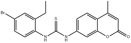 1-(4-bromo-2-ethylphenyl)-3-(4-methyl-2-oxochromen-7-yl)thiourea Struktur