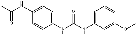 N-[4-[(3-methoxyphenyl)carbamoylamino]phenyl]acetamide Struktur