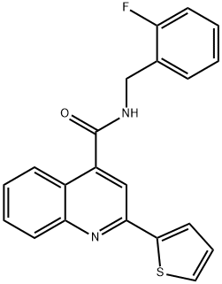 N-[(2-fluorophenyl)methyl]-2-thiophen-2-ylquinoline-4-carboxamide Struktur