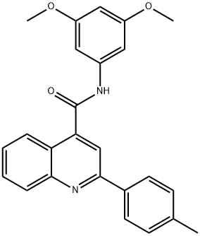 N-(3,5-dimethoxyphenyl)-2-(4-methylphenyl)quinoline-4-carboxamide Struktur