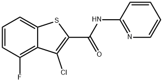 3-chloro-4-fluoro-N-pyridin-2-yl-1-benzothiophene-2-carboxamide Struktur