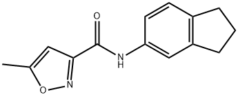 N-(2,3-dihydro-1H-inden-5-yl)-5-methyl-1,2-oxazole-3-carboxamide Struktur