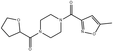 [4-(5-methyl-1,2-oxazole-3-carbonyl)piperazin-1-yl]-(oxolan-2-yl)methanone Struktur