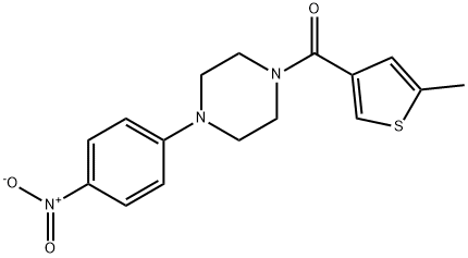 (5-methylthiophen-3-yl)-[4-(4-nitrophenyl)piperazin-1-yl]methanone Struktur