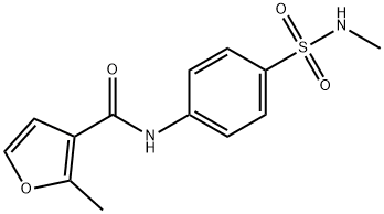 2-methyl-N-[4-(methylsulfamoyl)phenyl]furan-3-carboxamide Struktur