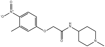 2-(3-methyl-4-nitrophenoxy)-N-(1-methylpiperidin-4-yl)acetamide Struktur