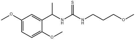 1-[1-(2,5-dimethoxyphenyl)ethyl]-3-(3-methoxypropyl)thiourea Struktur