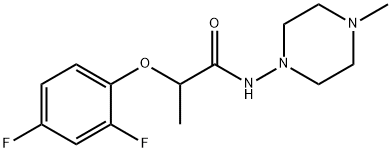 2-(2,4-difluorophenoxy)-N-(4-methylpiperazin-1-yl)propanamide Struktur