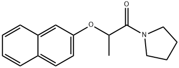 2-naphthalen-2-yloxy-1-pyrrolidin-1-ylpropan-1-one Struktur