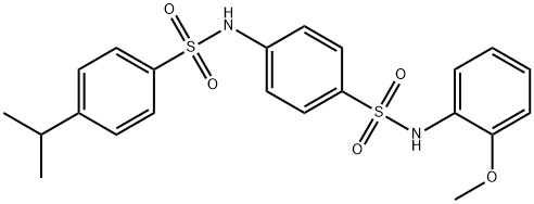 N-[4-[(2-methoxyphenyl)sulfamoyl]phenyl]-4-propan-2-ylbenzenesulfonamide Struktur