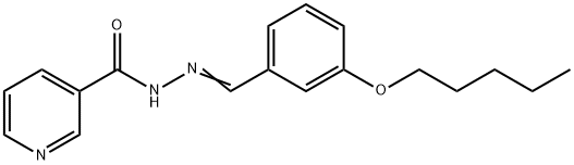 N-[(E)-(3-pentoxyphenyl)methylideneamino]pyridine-3-carboxamide Struktur